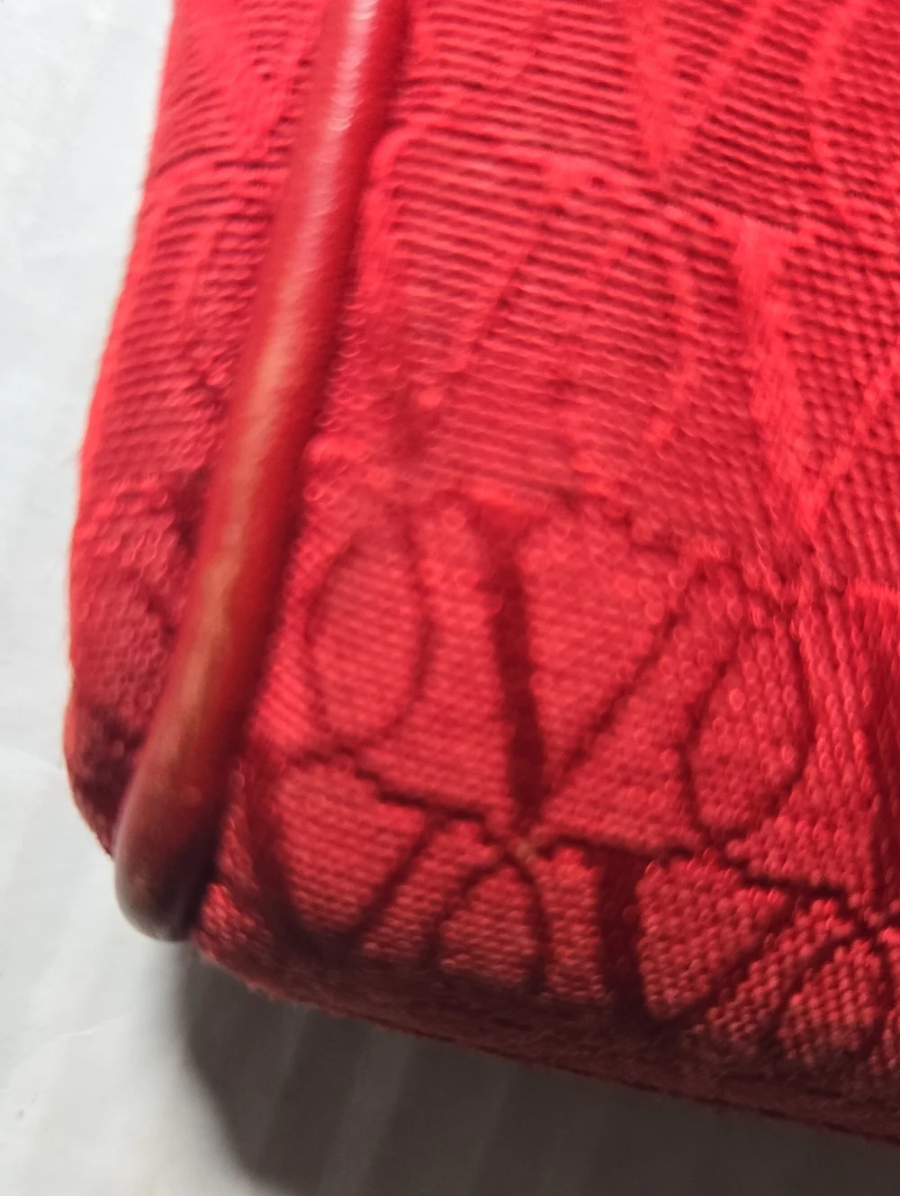 Valentino Garavani Red Leather-Trim Envelope Clutch with Matching Wallet